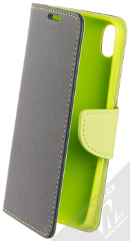 Forcell Fancy Book flipové pouzdro pro Xiaomi Redmi 7A modrá limetkově zelená (blue lime)