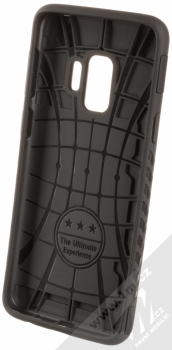 Forcell Magnet odolný ochranný kryt s kapsičkou a kovovým plíškem pro Samsung Galaxy S9 černá (black) zepředu