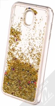 Forcell Sand ochranný kryt s přesýpacím efektem třpytek pro Samsung Galaxy J7 (2017) zlatá (gold) animace 4