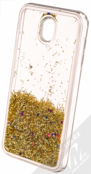 Forcell Sand ochranný kryt s přesýpacím efektem třpytek pro Samsung Galaxy J7 (2017) zlatá (gold) animace 5