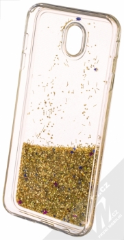 Forcell Sand ochranný kryt s přesýpacím efektem třpytek pro Samsung Galaxy J7 (2017) zlatá (gold) zepředu