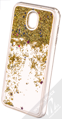 Forcell Sand ochranný kryt s přesýpacím efektem třpytek pro Samsung Galaxy J7 (2017) zlatá (gold)