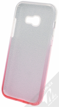 Forcell Shining třpytivý ochranný kryt pro Samsung Galaxy A3 (2017) stříbrná růžová (silver pink) zepředu
