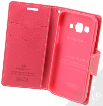 Goospery Fancy Diary flipové pouzdro pro Samsung Galaxy Core Prime růžová (pink) otevřené