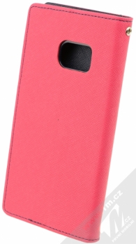 Goospery Fancy Diary flipové pouzdro pro Samsung Galaxy S7 růžovo modrá (pink / blue) zezadu
