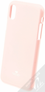 Goospery Jelly Case TPU ochranný silikonový kryt pro Apple iPhone X světle růžová (light pink)
