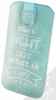 GreenGo Slim Up Text Do What is Right 4XL pouzdro pro mobilní telefon, mobil, smartphone modrá bílá (blue white)