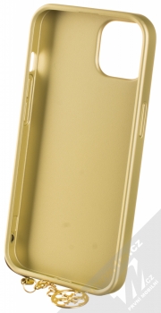 Guess Charms 4G ochranný kryt pro Apple iPhone 13 (GUHCP13MGF4GBR) hnědá zlatá (brown gold) zepředu