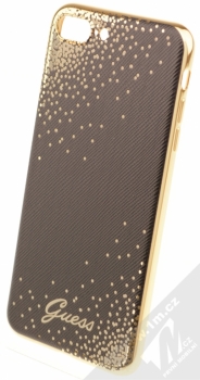 Guess Dots Soft Case ochranný kryt pro Apple iPhone 7 Plus (GUHCP7LDOTBK) černá zlatá (black gold metal)