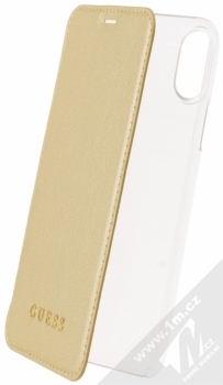 Guess IriDescent Booktype Case flipové pouzdro pro Apple iPhone X (GUFLBKPXIGLTGO) zlatá (gold)