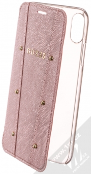 Guess Kaia flipové pouzdro pro Apple iPhone XR (GUFLBKI61KAILRG) růžově zlatá (rose gold)