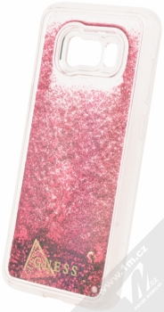Guess Liquid Glitter Hard Case ochranný kryt s přesýpacím efektem třpytek pro Samsung Galaxy S8 Plus (GUHCS8LGLUFLGO) červená průhledná (red transparent) animace 4