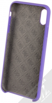 Guess Silicone Logo ochranný kryt pro Apple iPhone XS Max (GUHCI65LSGLUV) fialová (violet) zepředu