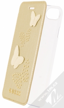Guess Studs and Sparkle Booktype Case flipové pouzdro pro Apple iPhone 6, iPhone 6S, iPhone 7, iPhone 8 (GUFLBKP7PBUBE) zlatá (gold)