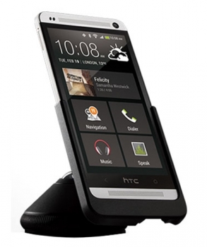 HTC CAR D170 originální držák do auta pro HTC One Mini a speciální USB kabel s microUSB konektorem černá (black) s telefonem