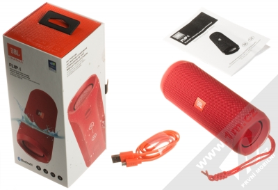 JBL FLIP 4 voděodolný výkonný Bluetooth reproduktor červená (red) balení