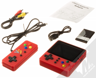 K5 Game Box Plus 500 in 1 herní konzole s přídavným ovladačem červená (red) balení