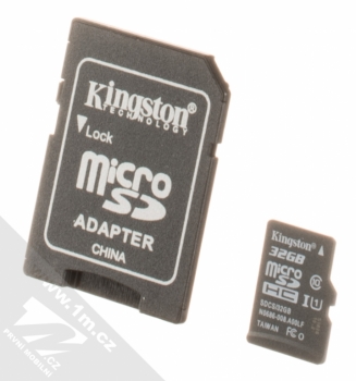 Kingston Canvas Select microSDHC 32GB Speed Class I (U1) paměťová karta + adaptér SD černá (black)