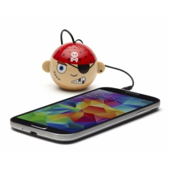 KitSound Mini Buddy Pirate reproduktor pro mobilní telefon, mobil, smartphone - Pirát červeno béžová (red beige)