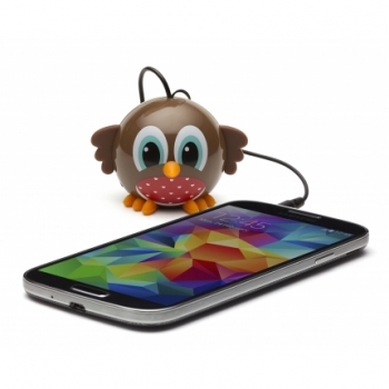 KitSound Mini Buddy Robin reproduktor pro mobilní telefon, mobil, smartphone - Drozd hnědá (brown)