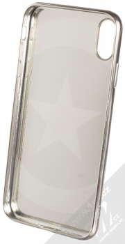 Marvel Kapitán Amerika 005 TPU pokovený ochranný silikonový kryt s motivem pro Apple iPhone XS Max modrá stříbrná (blue silver) zepředu