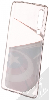 Marvel Kapitán Amerika 008 TPU ochranný silikonový kryt s motivem pro Huawei P30 průhledná (transparent) zepředu