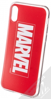 Marvel Logo 001 TPU ochranný silikonový kryt s motivem pro Apple iPhone X, iPhone XS červená (red)