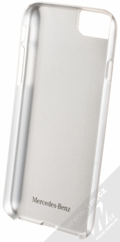 Mercedes Aluminium Hard Case ochranný kryt pro Apple iPhone 7, iPhone 8 (MEHCP7CUALBK) černá stříbrná (black silver) zepředu