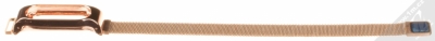 MiJobs Milanese Wristband magnetický pásek z leštěného kovu na zápěstí pro Xiaomi Mi Band 2 růžově zlatá (rose gold) rozepnuté