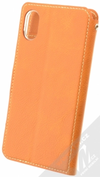 Molan Cano Issue Diary flipové pouzdro pro Apple iPhone X hnědá (brown) zezadu