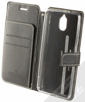 Molan Cano Issue Diary flipové pouzdro pro Nokia 3.1 černá (black) otevřené
