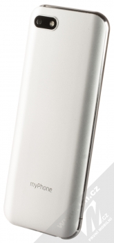 MyPhone Maestro stříbrná (silver) šikmo zezadu