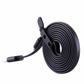 Nillkin Cable plochý USB kabel s microUSB konektorem pro mobilní telefon, mobil, smartphone, tablet černá (black) zezadu
