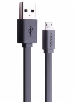 Nillkin Cable plochý USB kabel s microUSB konektorem pro mobilní telefon, mobil, smartphone, tablet černá (black)
