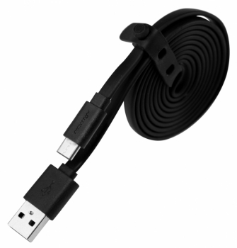 Nillkin Cable plochý USB kabel s USB Type-C konektorem pro mobilní telefon, mobil, smartphone, tablet černá (black)