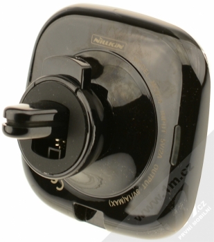 Nillkin Car Magnetic Wireless Charger II Vent Button magnetický držák s bezdrátovým nabíjením do mřížky ventilace automobilu černá (black) zezadu