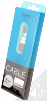 Nillkin Mini Cable plochý USB kabel s microUSB konektorem pro mobilní telefon, mobil, smartphone, tablet modrá (blue) krabička