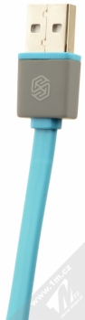 Nillkin Mini Cable plochý USB kabel s microUSB konektorem pro mobilní telefon, mobil, smartphone, tablet modrá (blue) USB konektor