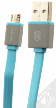 Nillkin Mini Cable plochý USB kabel s microUSB konektorem pro mobilní telefon, mobil, smartphone, tablet modrá (blue)