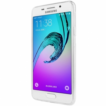 Nillkin Nature TPU tenký gelový kryt pro Samsung Galaxy A3 (2016) čirá (transparent white) zboku zepředu