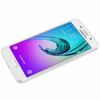 Nillkin Nature TPU tenký gelový kryt pro Samsung Galaxy A3 (2016) čirá (transparent white) zboku