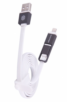 Nillkin Plus Cable plochý USB kabel 2v1 s Apple Lightning konektorem a microUSB konektorem rozdělení
