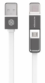 Nillkin Plus Cable plochý USB kabel 2v1 s Apple Lightning konektorem a microUSB konektorem