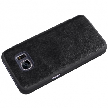 Nillkin Qin flipové pouzdro pro Samsung Galaxy S7 černá (black) zboku