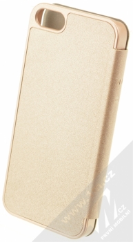 Nillkin Sparkle flipové pouzdro pro Apple iPhone 5, iPhone 5S, iPhone SE béžová (champagne gold) zezadu