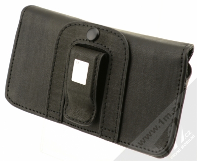 Pierre Cardin PU3 horizontální kožené pouzdro pro mobilní telefon, mobil, smartphone, o velikosti Samsung Galaxy S5 černá (black) zezadu