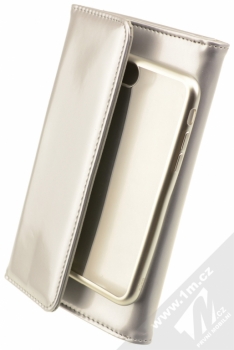 Puro Metal Duo pouzdro psaníčko a ochranný kryt pro Apple iPhone 7 stříbrná (silver)