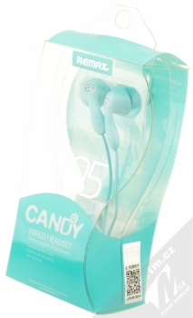Remax Candy RM-505 sluchátka s mikrofonem a ovladačem modrá (blue) krabička