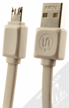 Remax Fast Flat plochý USB kabel s microUSB konektorem bílá (white)