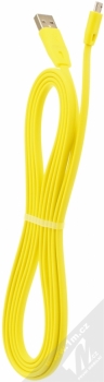 Remax Full Speed plochý USB kabel microUSB konektorem pro mobilní telefon, mobil, smartphone - délka 2 metry žlutá (yellow) balení